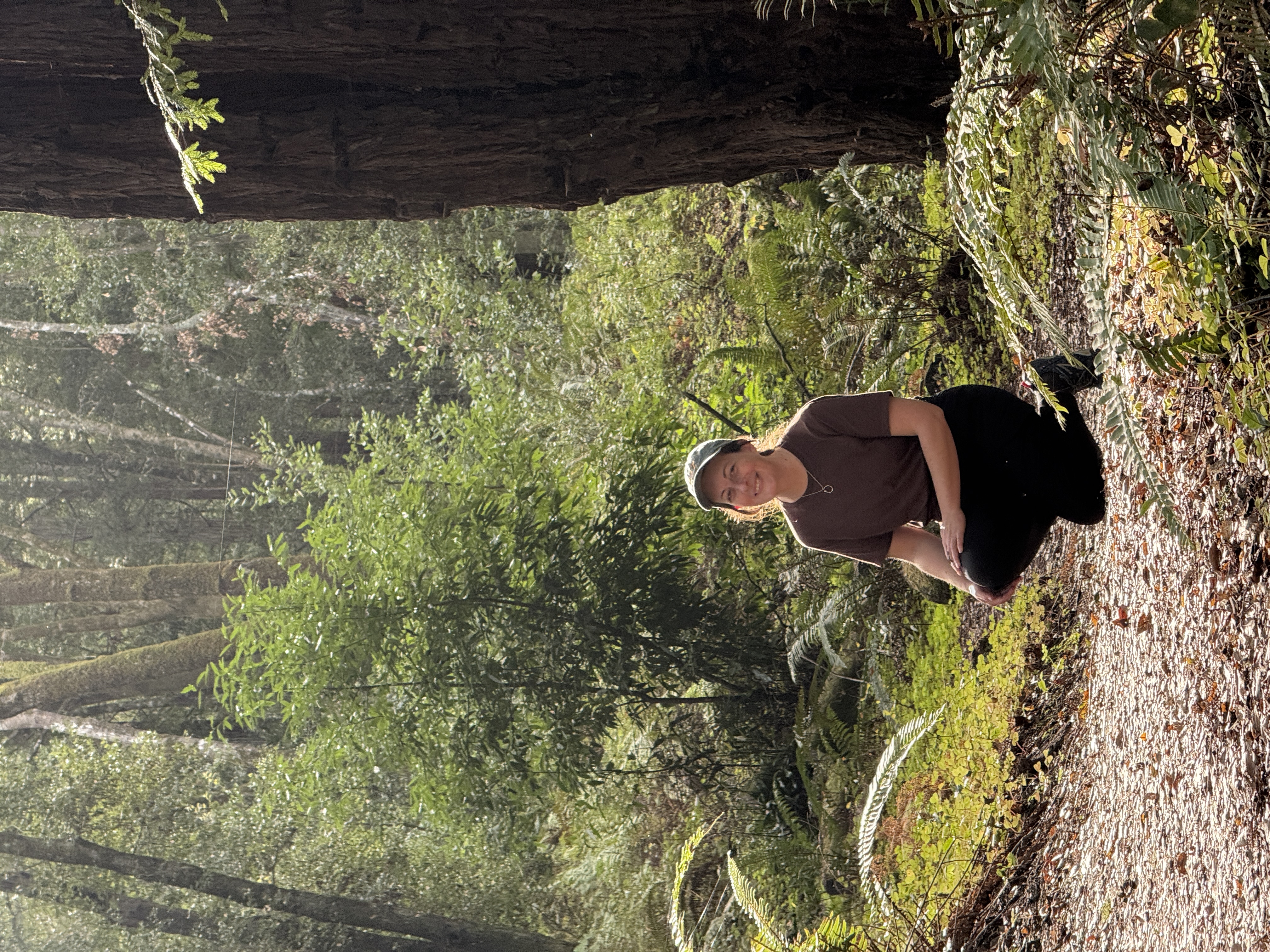 Carla Madden among the redwoods